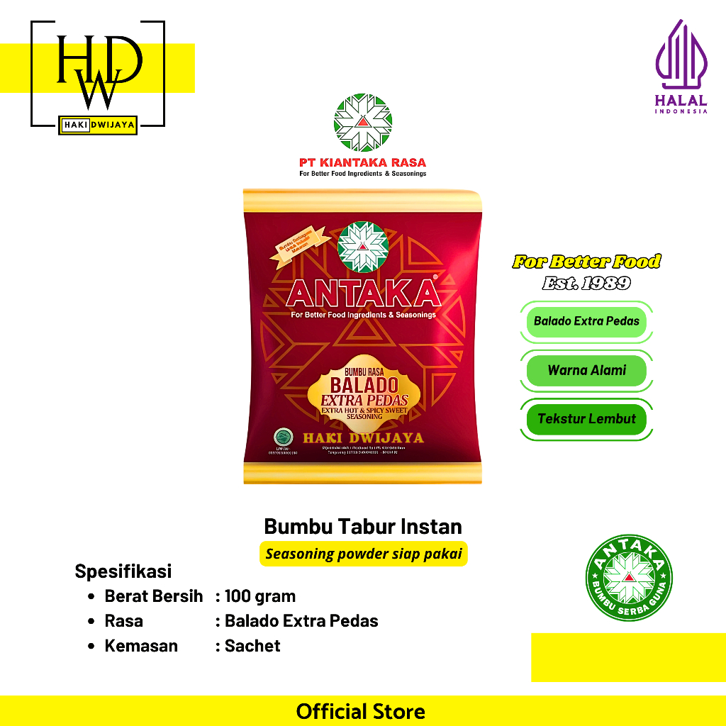 

[100gr] Antaka Bumbu Tabur Instan Rasa Balado Extra Pedas