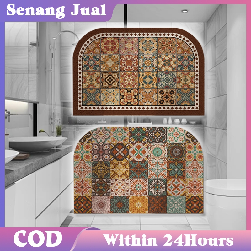 Keset Lantai Menyerap Air Estetik Tahan Kotoran Lap Kaki Keset Kaki Nyerap Air