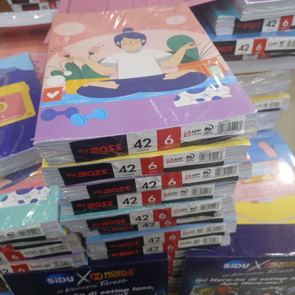 

BUKU TULIS BIG BOSS A4 ISI 42 LEMBAR 1 PACK (6 BUKU) BUKU TULIS BERGARIS