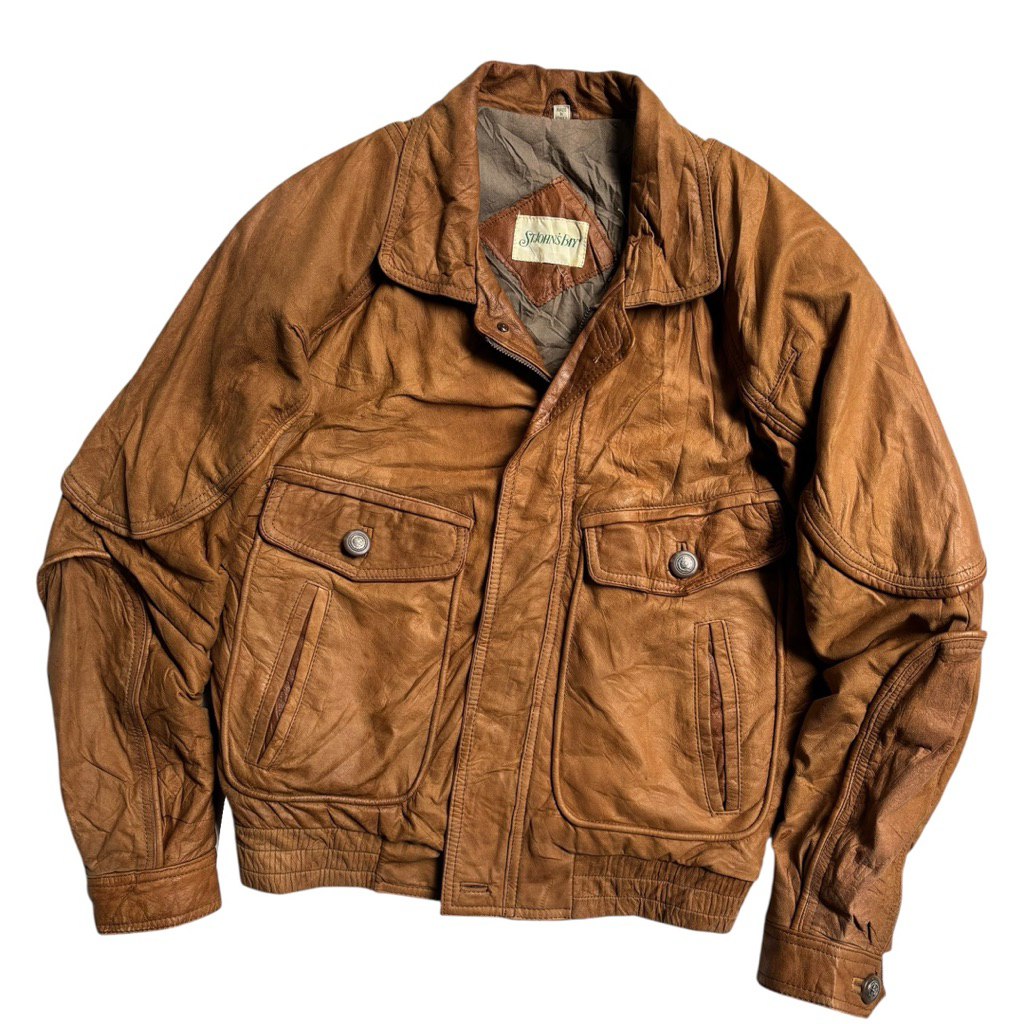 St John’s Bay Leather Jacket Kulit Asli - M