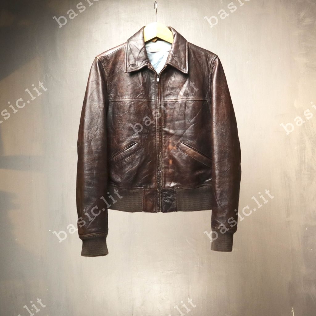 Timberland work jacket bomber leather jacket second preloved