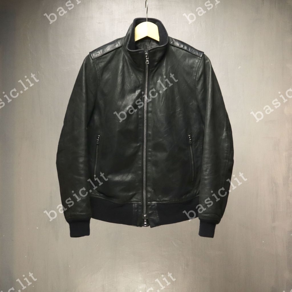 Ships jet blue jp tracktop leather jacket