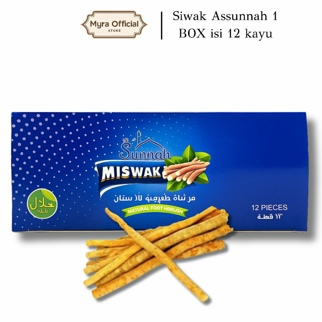 Miswak Siwak Asli Assunnah ISI 12 Per Box Kayu Siwak Kayu Siwak Original Kayu Siwak Sunah Nabi Siwak