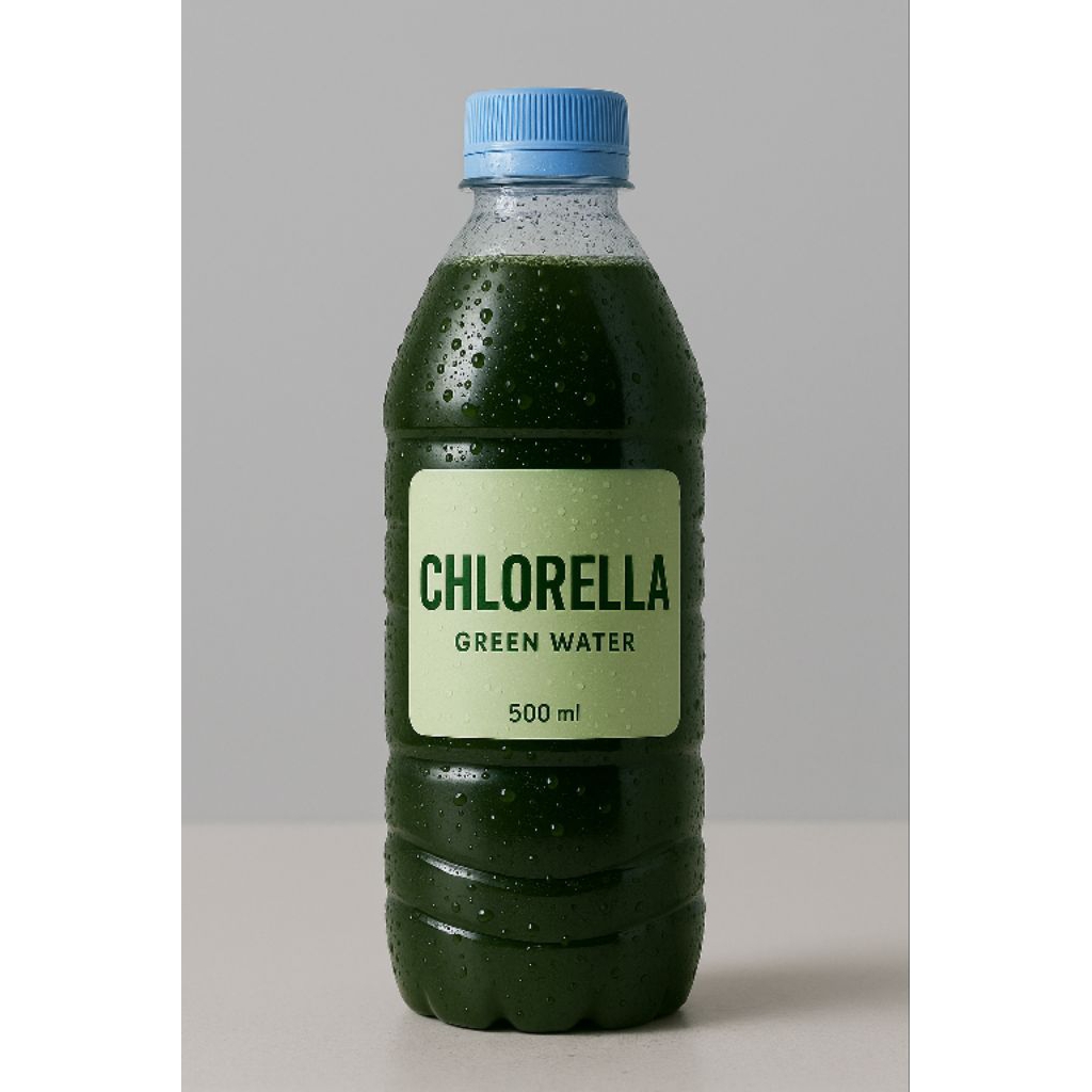 green water/chlorella/air hijau