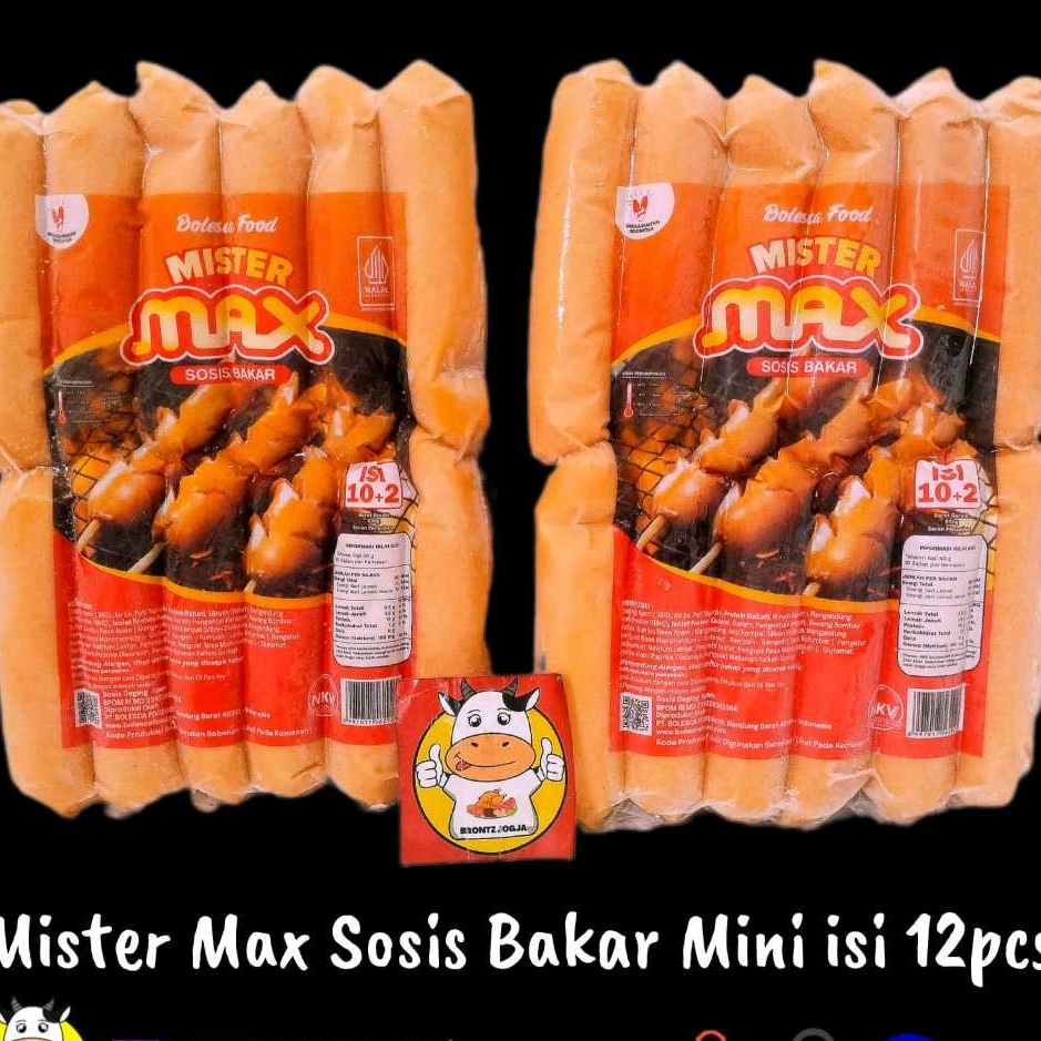 

SOSIS BAKAR MISTER MAX MINI ISI 12 KEMASAN BARU-FROZEN FOOD-BRONTZ JOGJA