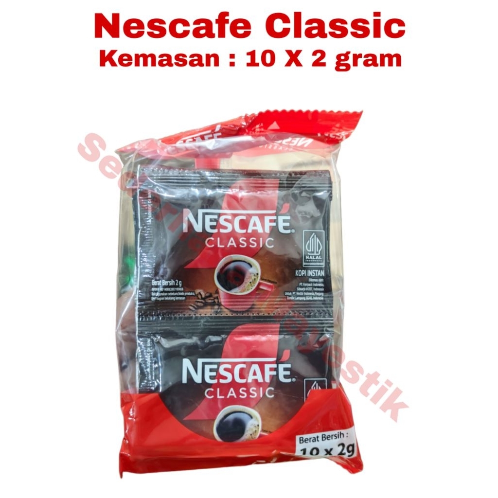 

Kopi Nescafe Classic 2gr 2 gram gr X 10 Sachet