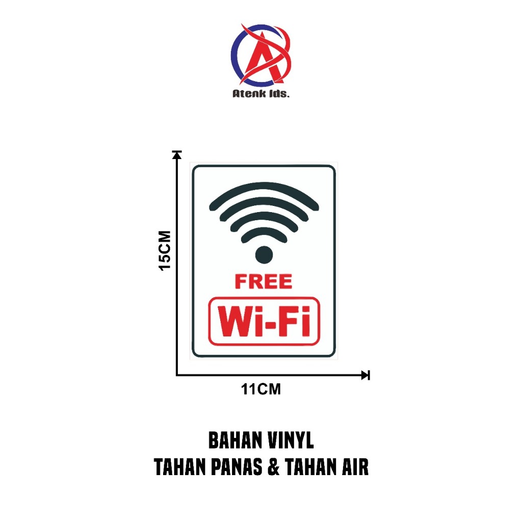 

Stiker Vinyl Free-Waifi 15x11 cm