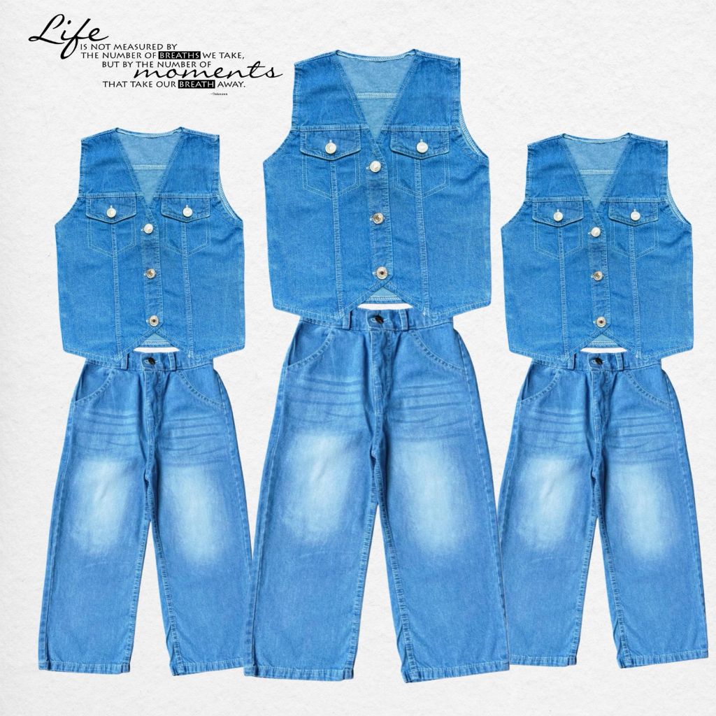 (SET ALYSSA) KULOT WHISKER DAN VEST ANAK PEREMPUAN