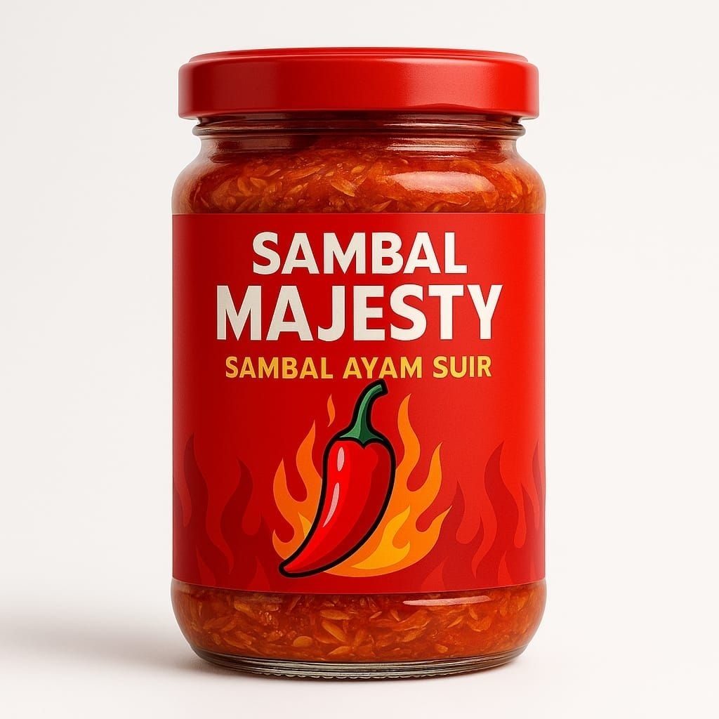 

Sambal Majesty Ayam Suir 200gr – Sambal Ayam Suwir Pedas Mantap | Sambal Tahan Lama | Sambal Enak