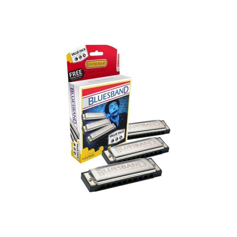 Harmonika Harmonica Diatonic Hohner Blues Band Value Pack C,G,A Set