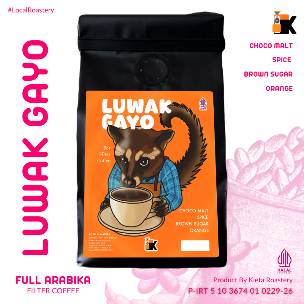 

Kieta Roastery - Kopi Arabika Luwak Gayo 250gr