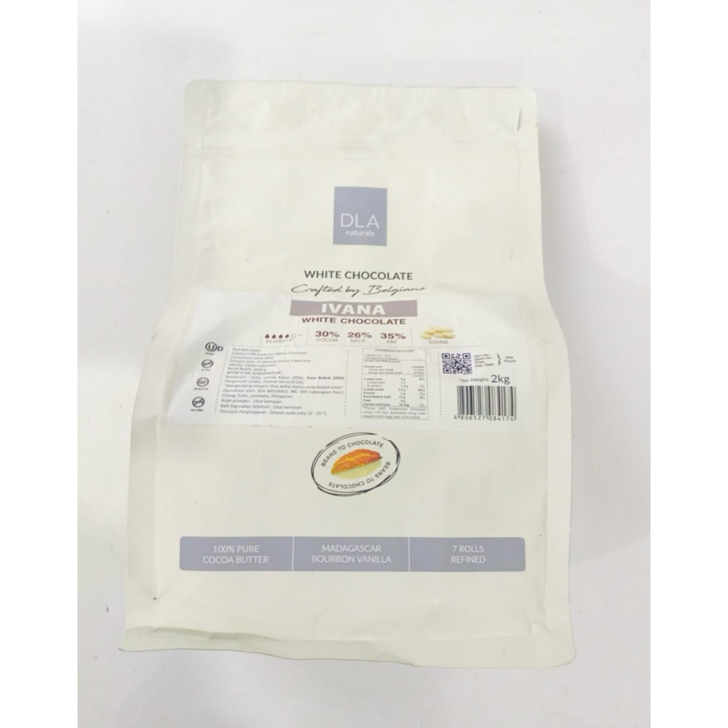 

DLA Naturals Ivana 30% White Chocolate / Cokelat Coin Baking 1 KG
