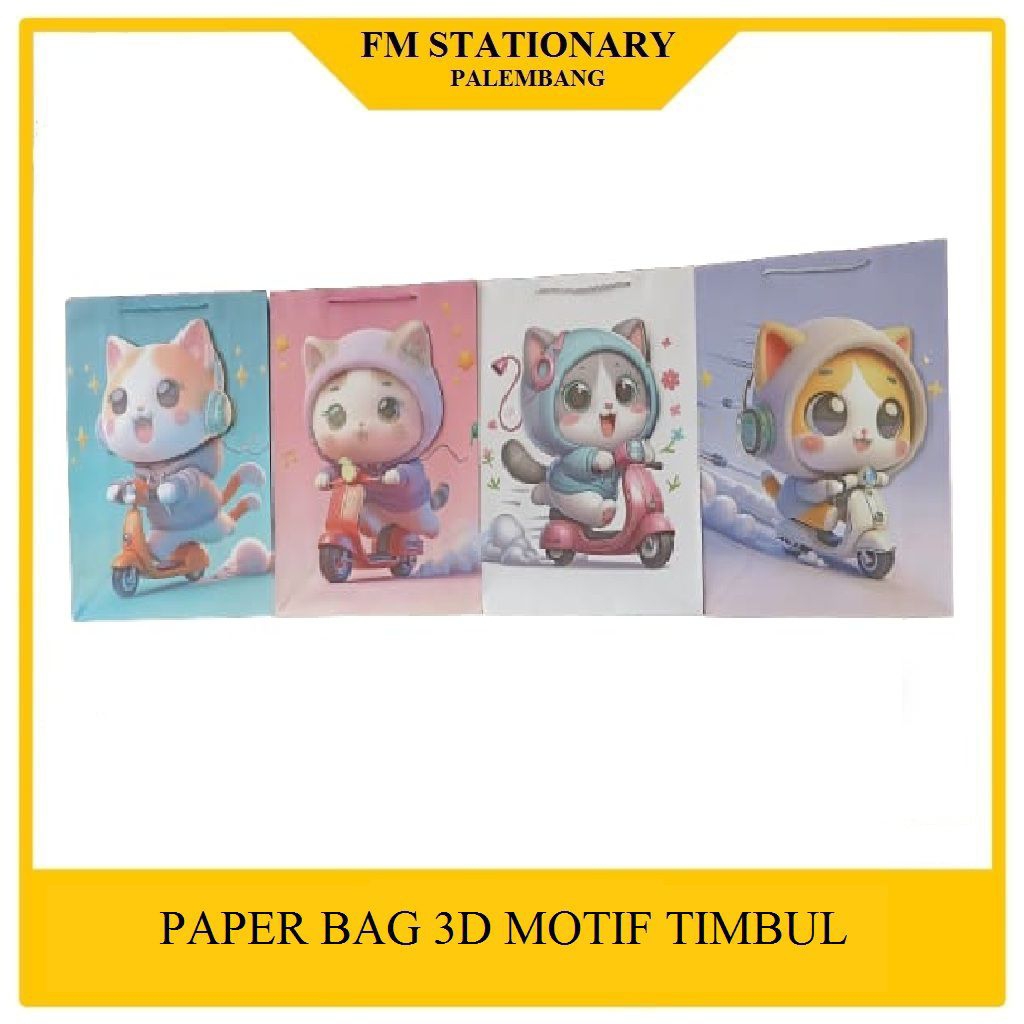 

Paper bag 3d motif timbul