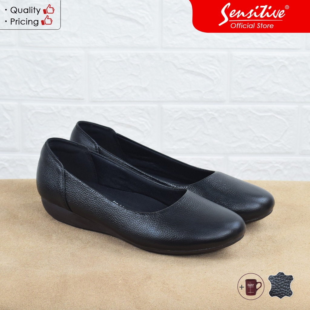 SENSITIVE Flat Shoes / Sepatu Flat Kulit Wanita SC WENDY 300 Hitam