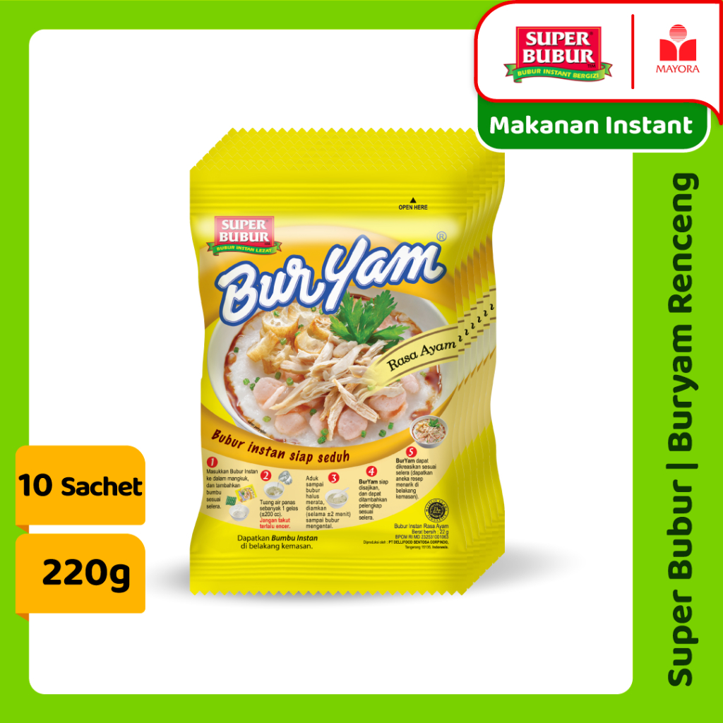 

Super Bubur Buryam Rcg 10 Pcs berat 22 Gr