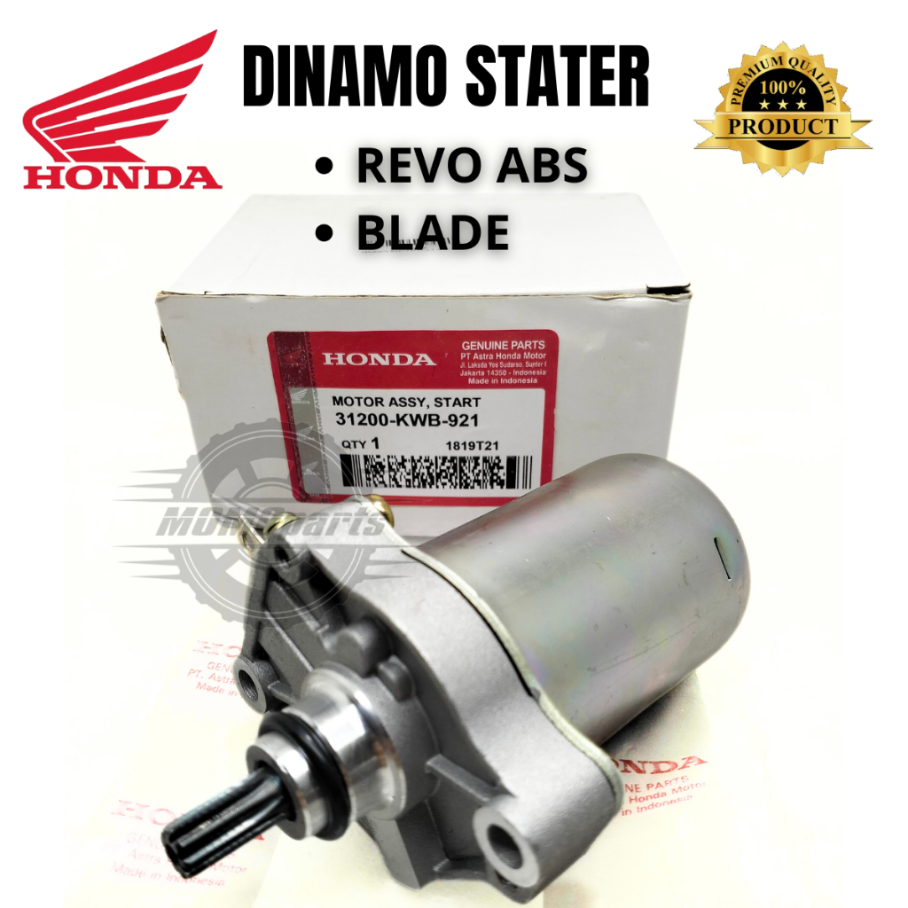 ORIGINAL DINAMO STATER HONDA REVO ABS ABSOLUTE BLADE KWB KUALITAS ASLI PRESISI ANTI BOROS AKI MOTOR 