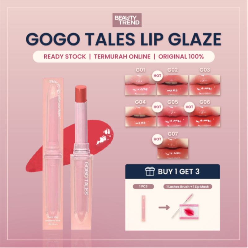 [READY ORI] Gogo Tales Lip Glaze Gogo Tales Moisturizing Lip Glaze Gogo Tales Watery Lip Gloss GT690