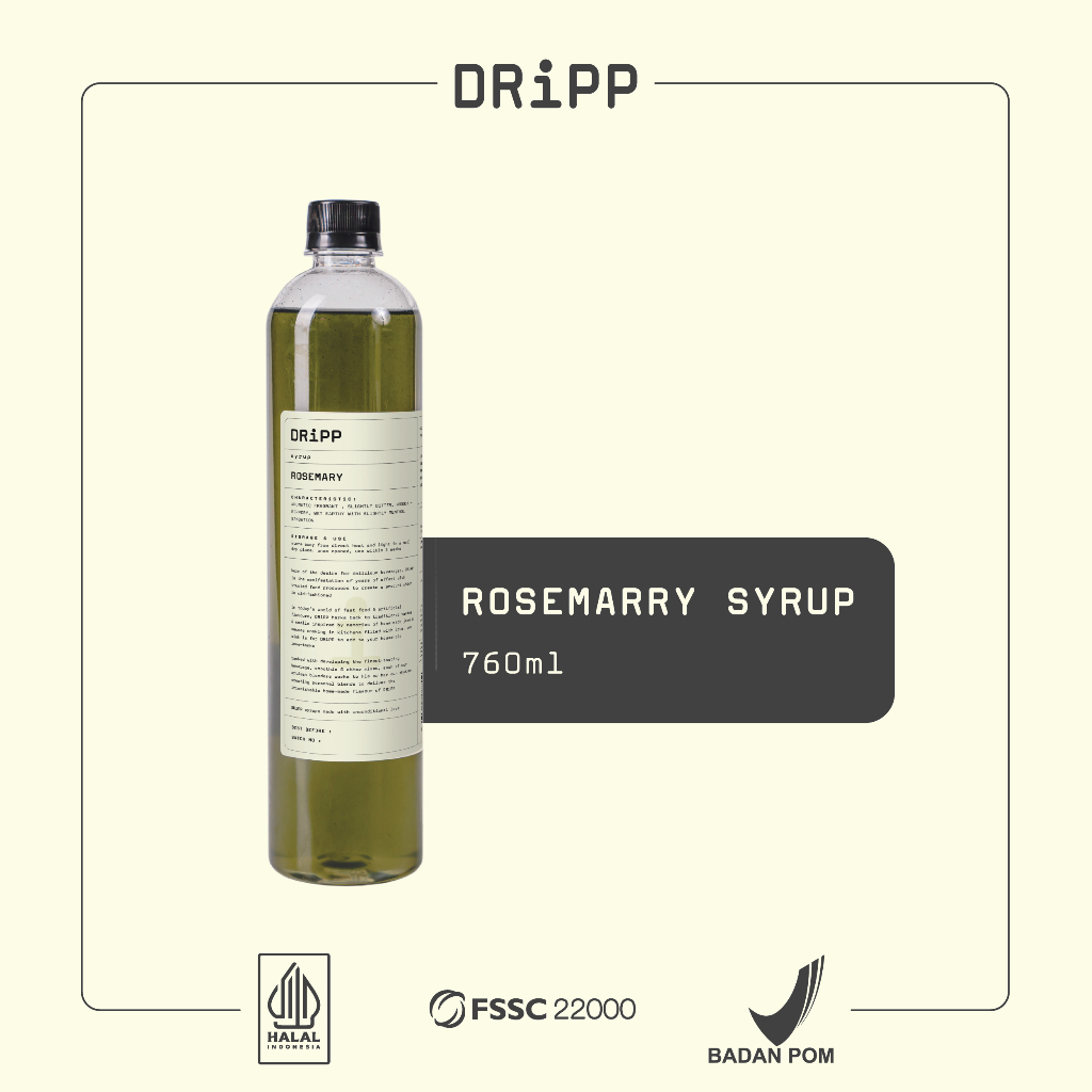 

DRiPP Syrup Rosemary - Best Tasting Rosemary Syrup Drink