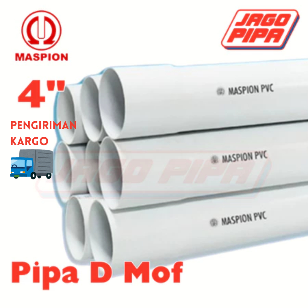 Maspion Pipa D 4 Inch Putih MOF PVC 4 Meter Paralon 4" PUTIH