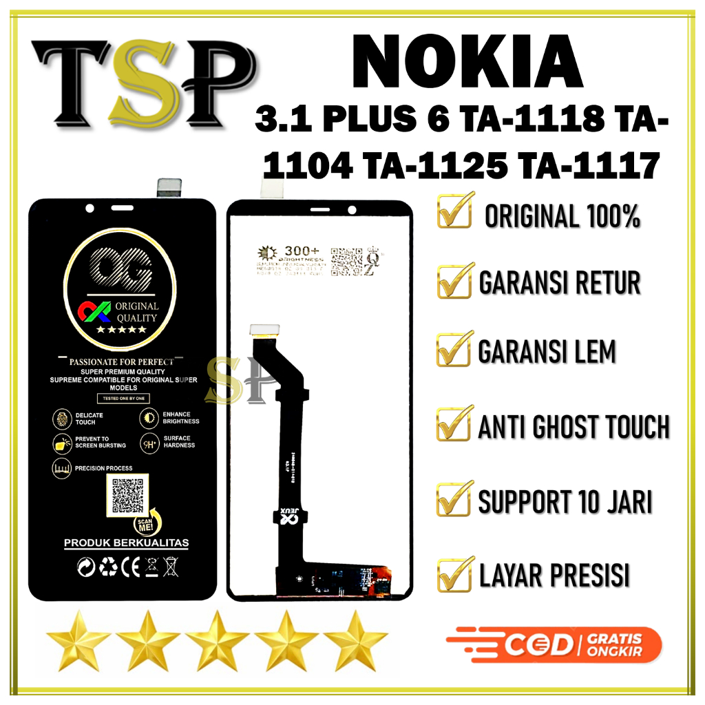 【ORIGINAL 100%】LCD NOKIA 3.1 PLUS 6 TA-1118 TA-1104 TA-1125 TA-1117 LCD ORIGINAL 100%