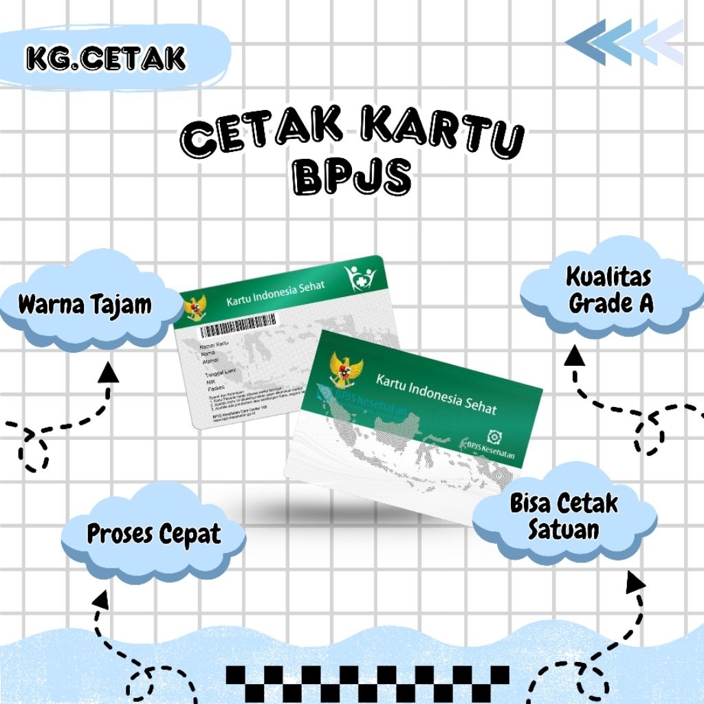 CETAK KARTU BPJS BAHAN PVC/CETAK KARTU SATUAN