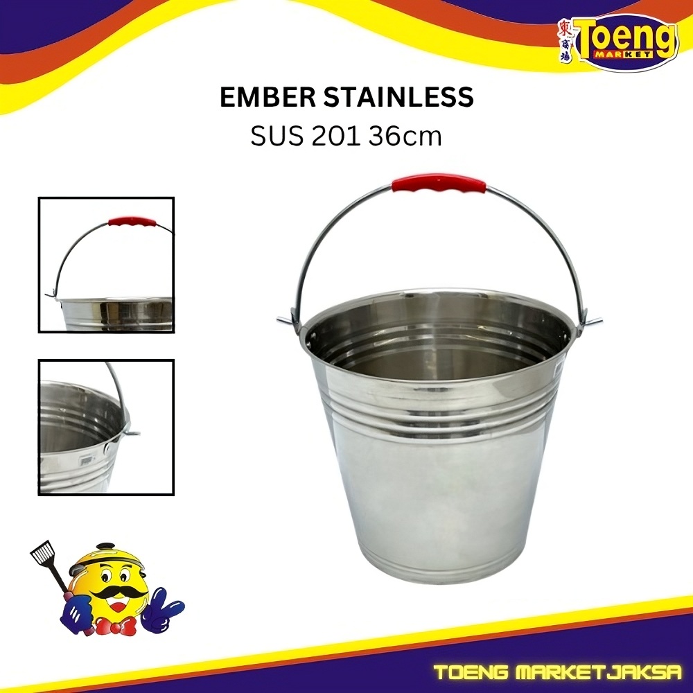 Ember Stainless Sus 201 - Timba Air Stainless 201 36cm ZC