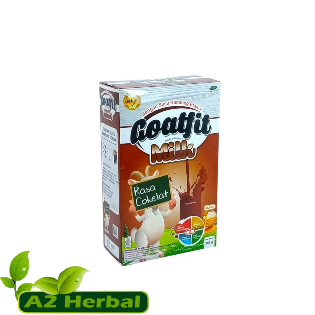 

Susu Kambing Etawa Plus Royal Jelly Goatfit Cokelat | Goat Fit Coklat Per Box Kemasan 200 gr