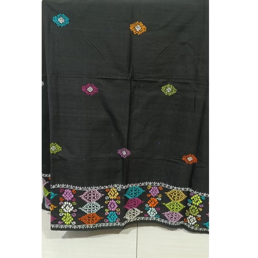 Kain katun bordir motif songket Bali