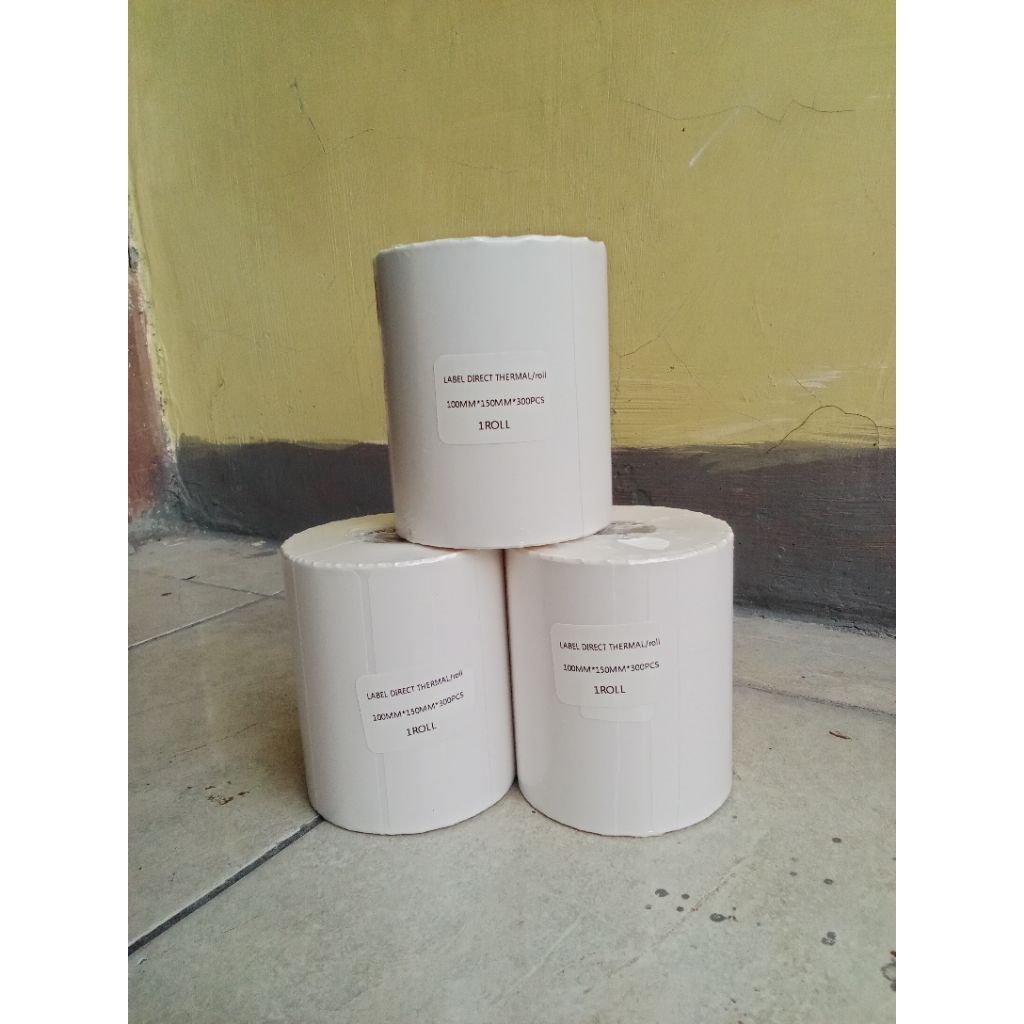 

Label Thermal Stiker 100x150mm isi 300 Thermal Stiker Resi