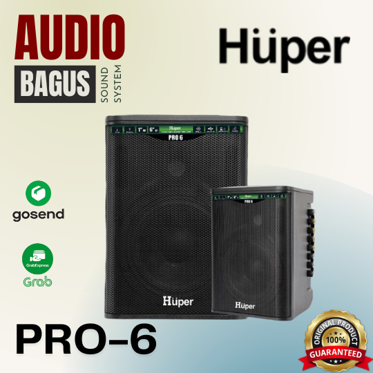 HUPER PRO6 Speaker Portable Huper 6.5" Huper Pro-6 ORIGINAL GARANSI RESMI 1 TAHUN