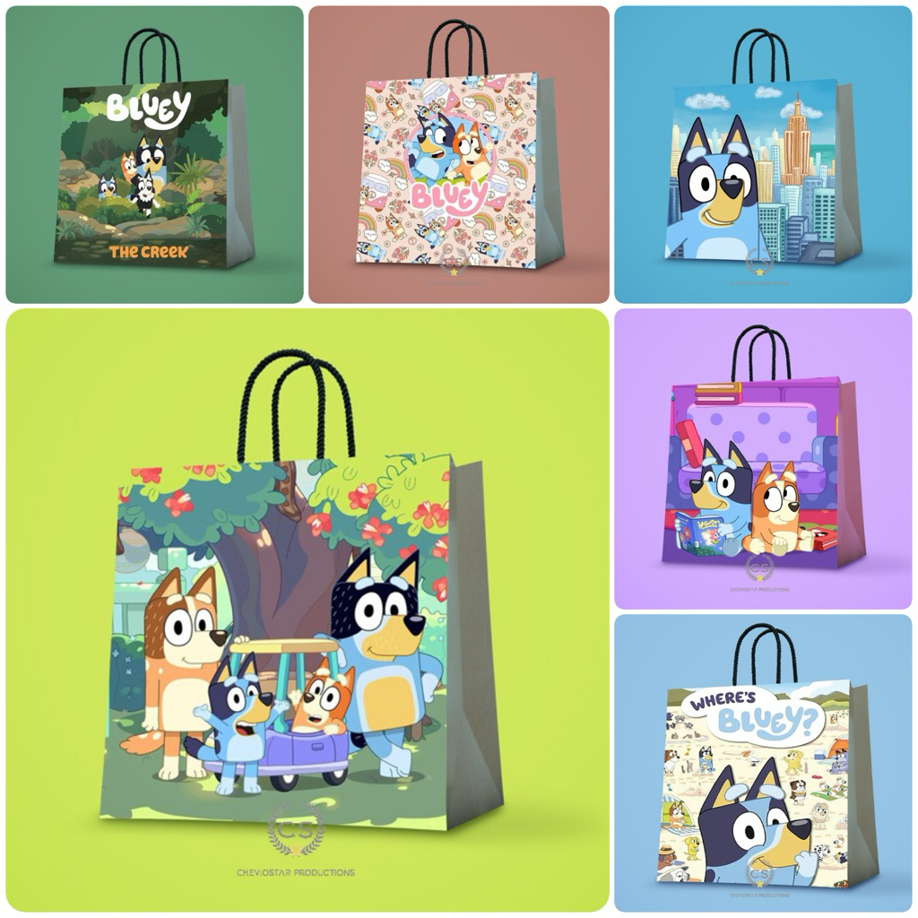 

Paperbag Custom Bluey Goodie Bag Ulang Tahun Anak Tas Kado Hampers Birthday