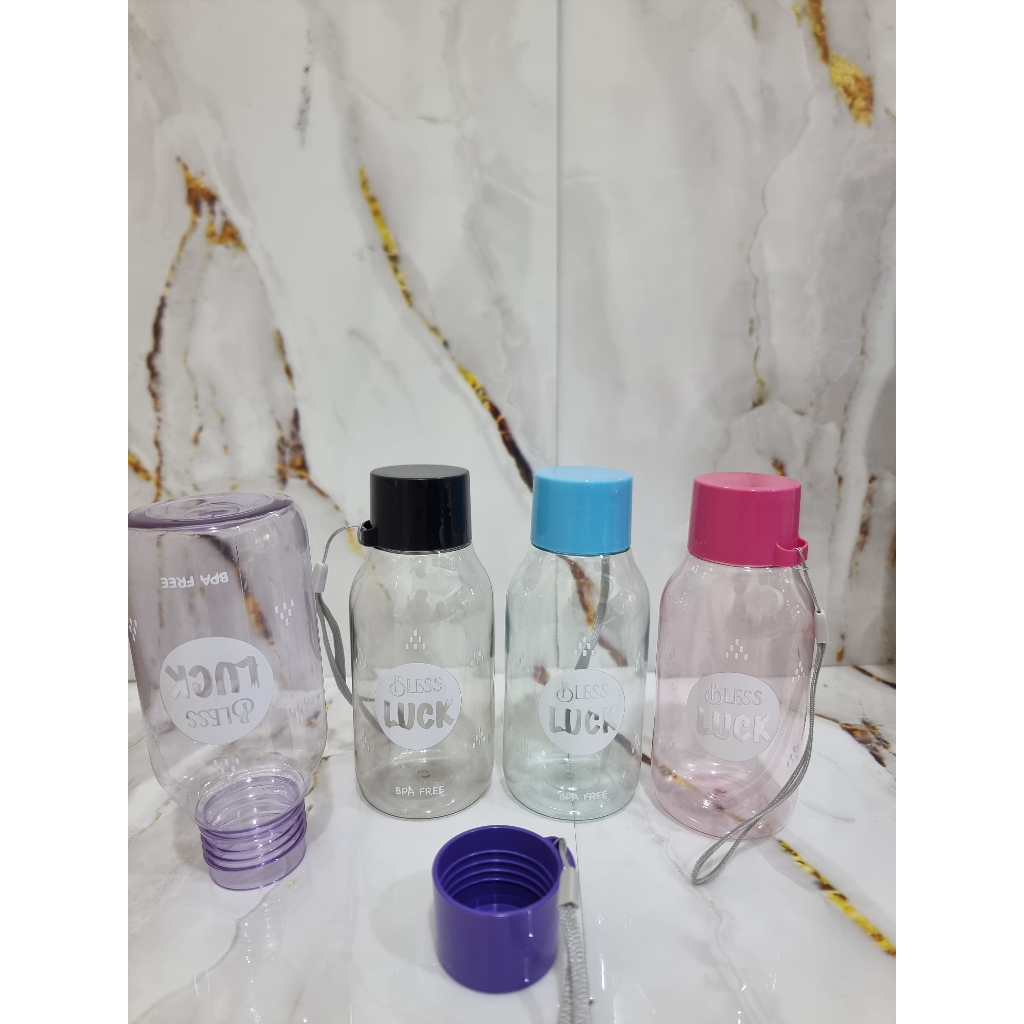 TJ-901 Botol Minum Plastik Botol Minum Unik Bless Luck 350ml