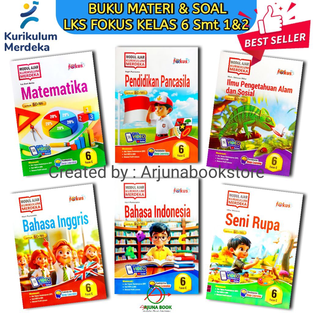 BUKU LKS FOKUS KELAS 6 SD/MI Semester 1 Dan 2 KURIKULUM MERDEKA