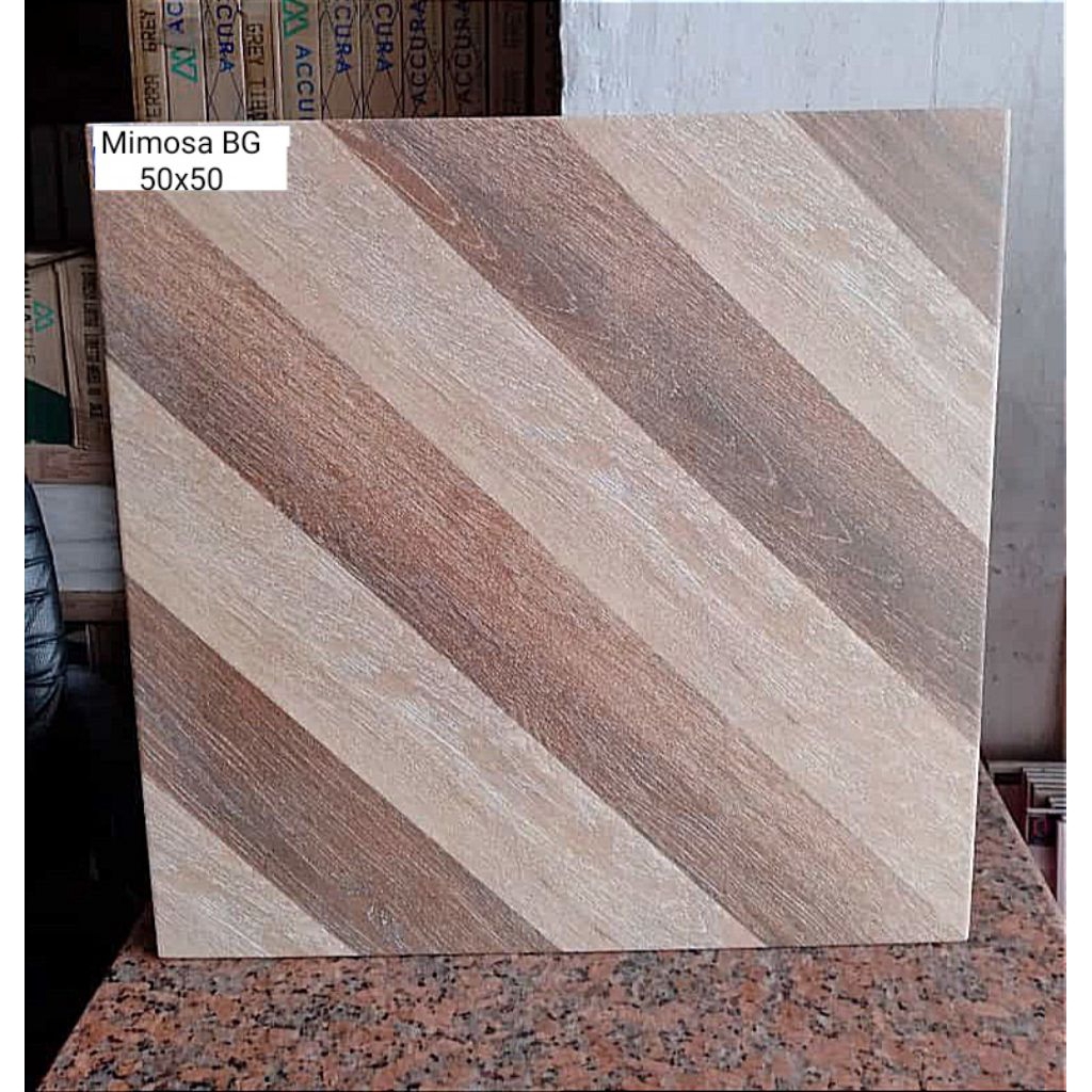 (Ongkir Diluar Aplikasi) Keramik Lantai Kasar 50x50 MIMOSA BEIGE Mulia
