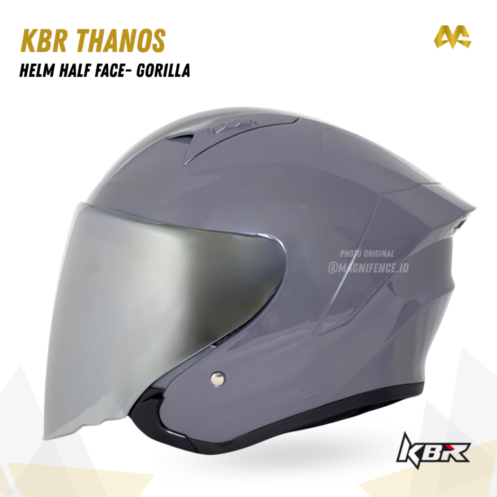 Helm Half Face KBR Thanos Solid Original Terbaru helm Half Face Spoiler