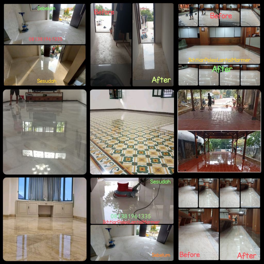 Jasa Poles Lantai Marmer Granit Traso Tehel Acian Semen dll