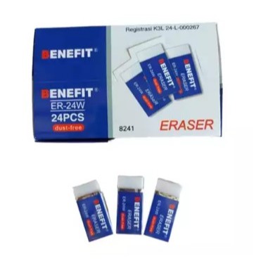 

TBMO PACK PENGHAPUS BENEFIT 8241 WHITE ER-24W ISI 24PCS