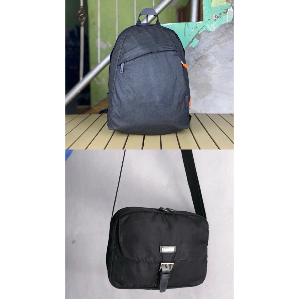 jual sepaket backpack ransel Crumpler & Sling bag Prospecs bahan nylon