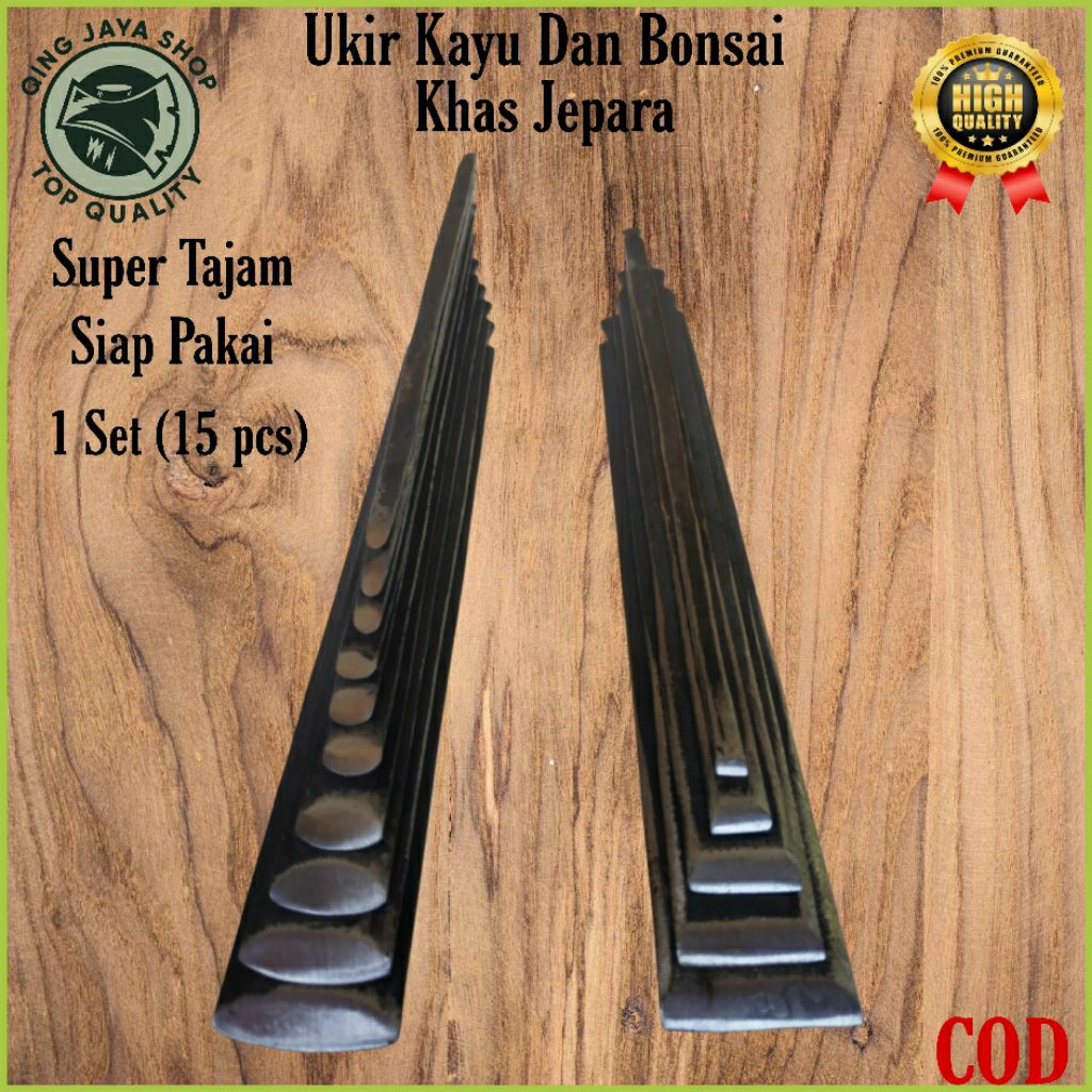 Tatah Penilap Baja – Set Alat Ukir Kayu & Pertukangan Lengkap (Isi 1–15 pcs)