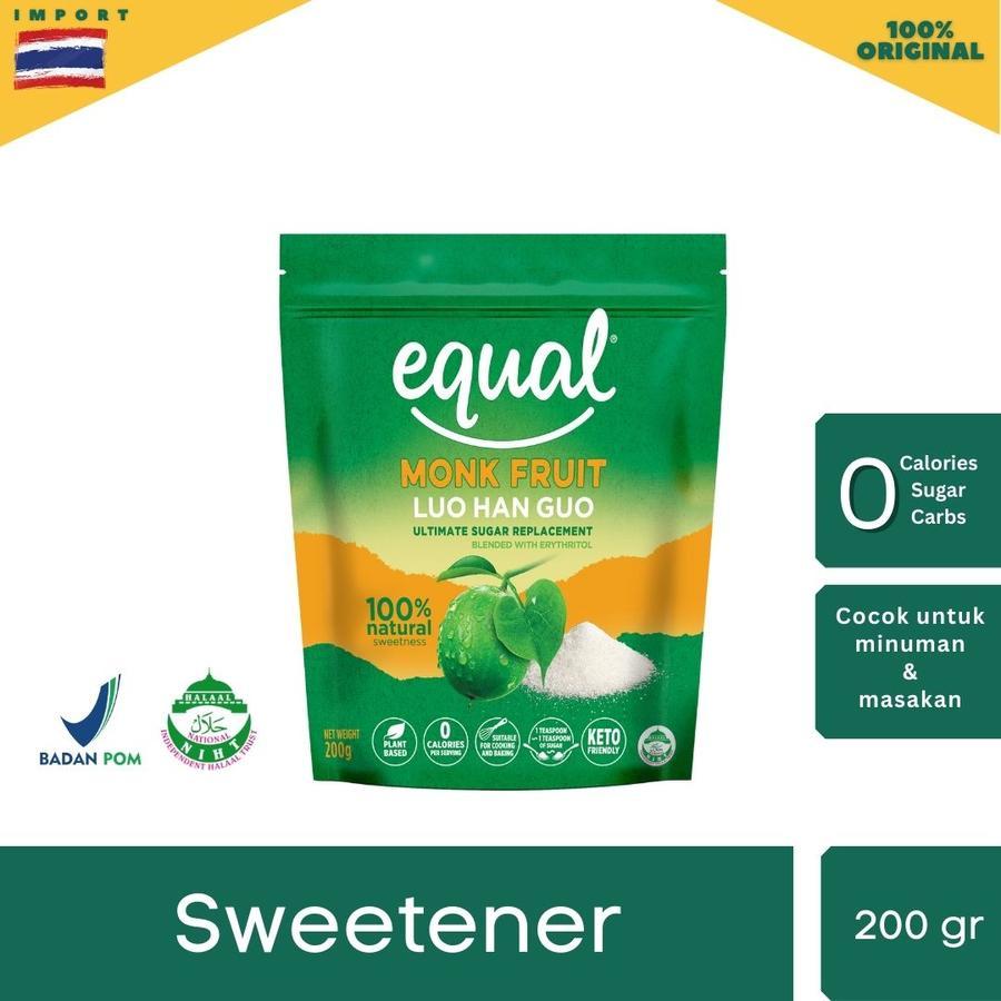 

Equal Monk Fruit Pemanis Nol Kalori / Monkfruit Sweetener