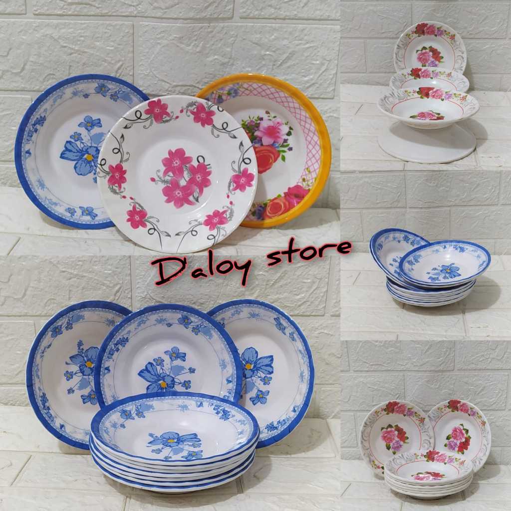 12PCS TATAKAN Melamin 15 CM MOTIF / Piring Sambal / PIRING KUE / PIRING GELAS KOPI