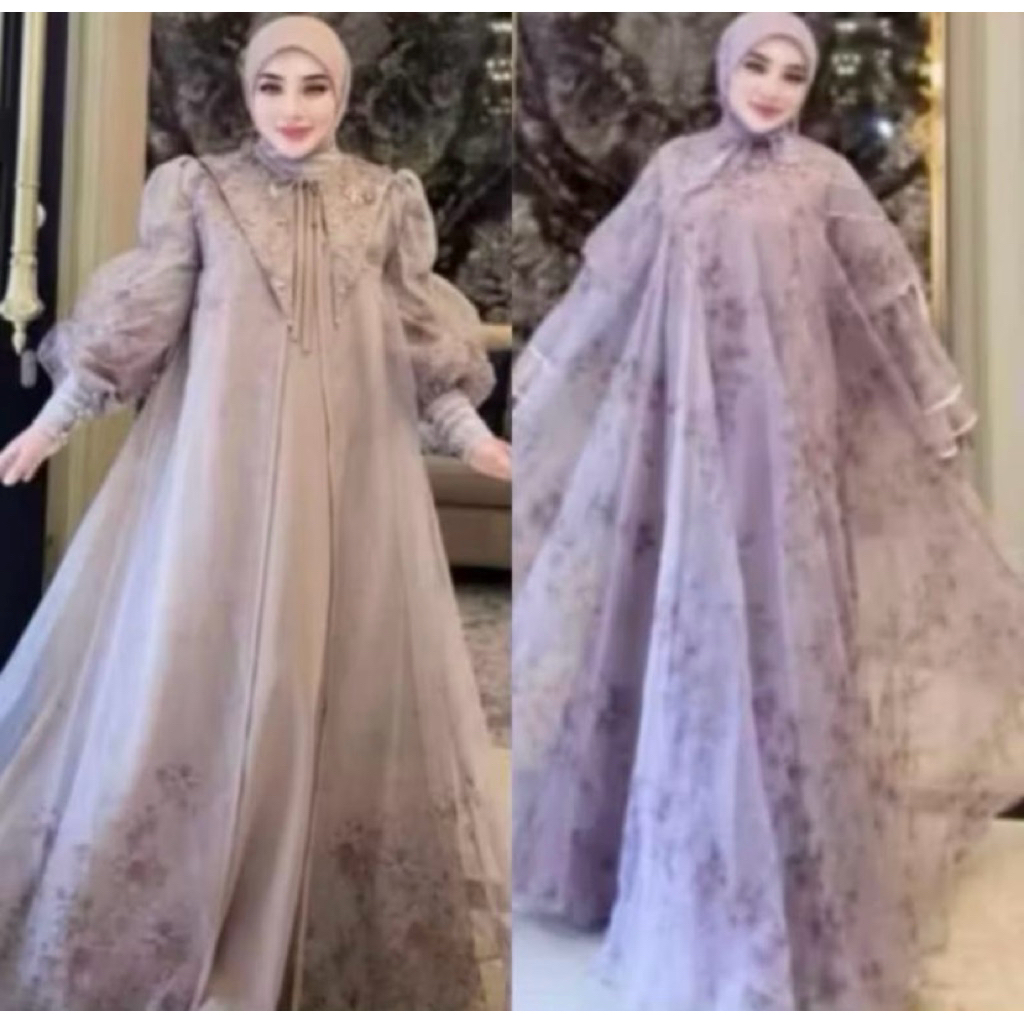 Shellasaukia Gamis Organza Viral SS TERBARU Premium Banget