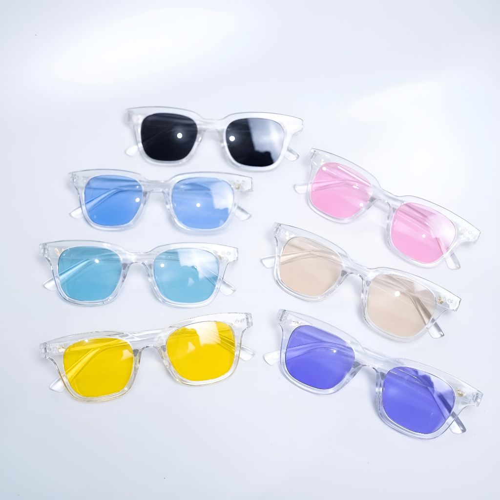 Kacamata Frame Transparan Clear Vintage Vincent Rompies Style Pelindung Debu Dan Sinar UV Unisex Unt