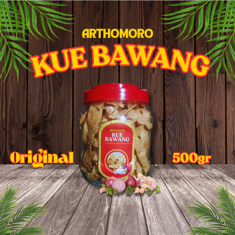 

Arthomoro - Kue Bawang Original 500gr | Kue Bawang Petak | Keripik Bawang | Keripik Pangsit