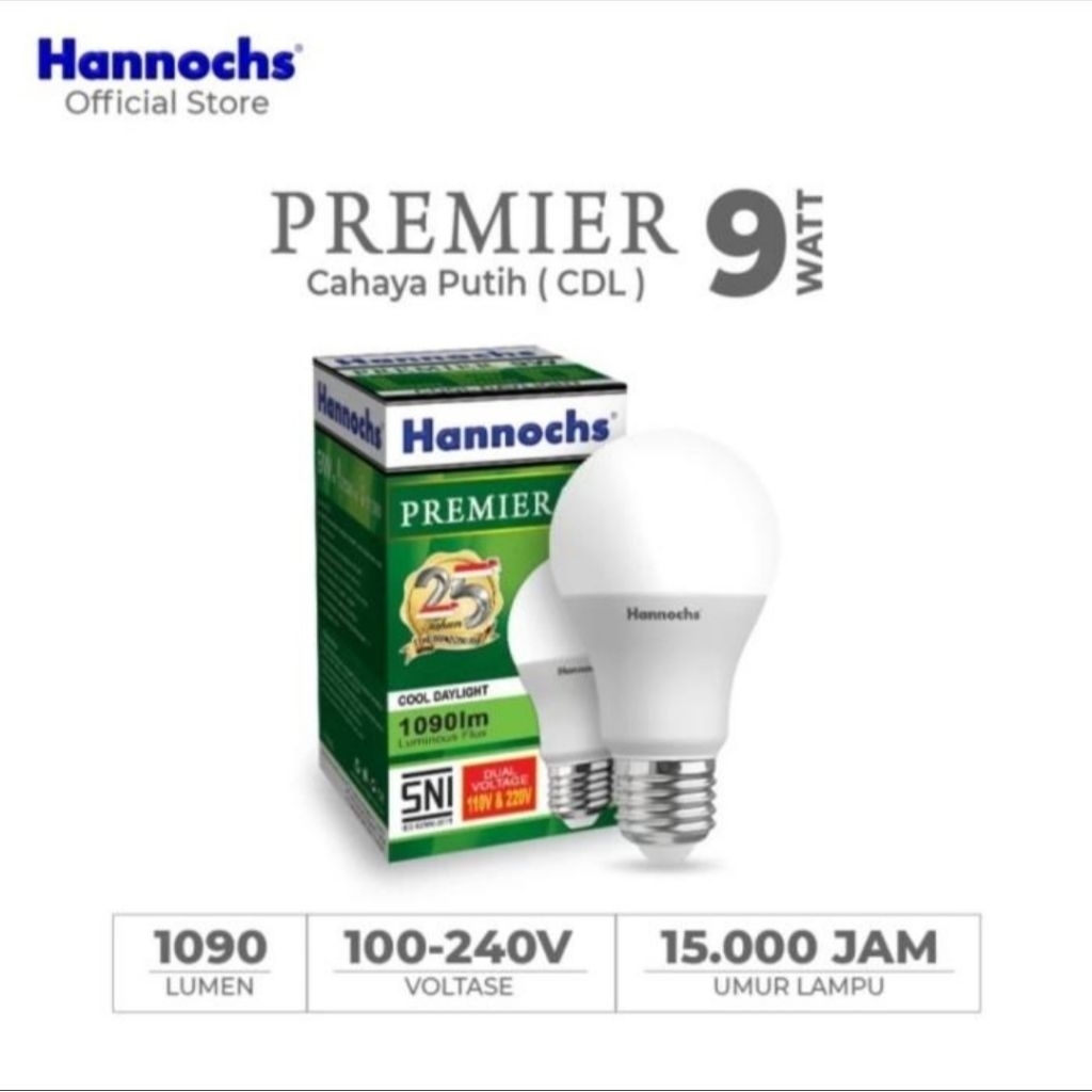 hannochs premier 9 watt lampu LED