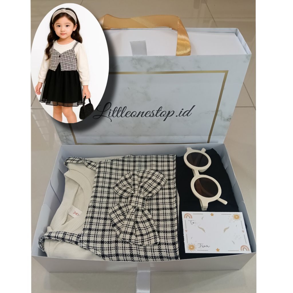 [Baru Datang]Hampers Kado Ulang Tahun Dress Anak Perempuan 1-2 tahun | Kado Ultah Anak Cewek