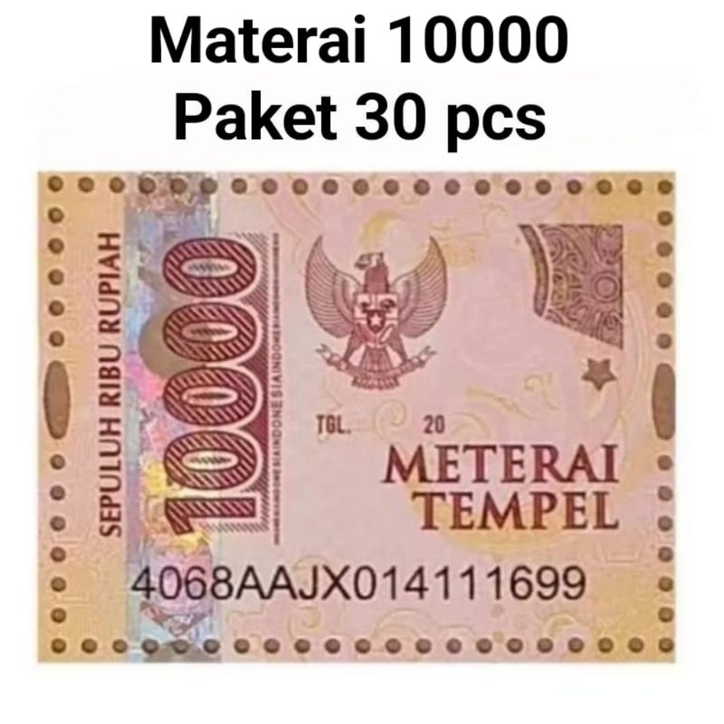 

Materai 10000 Paket 30 pcs