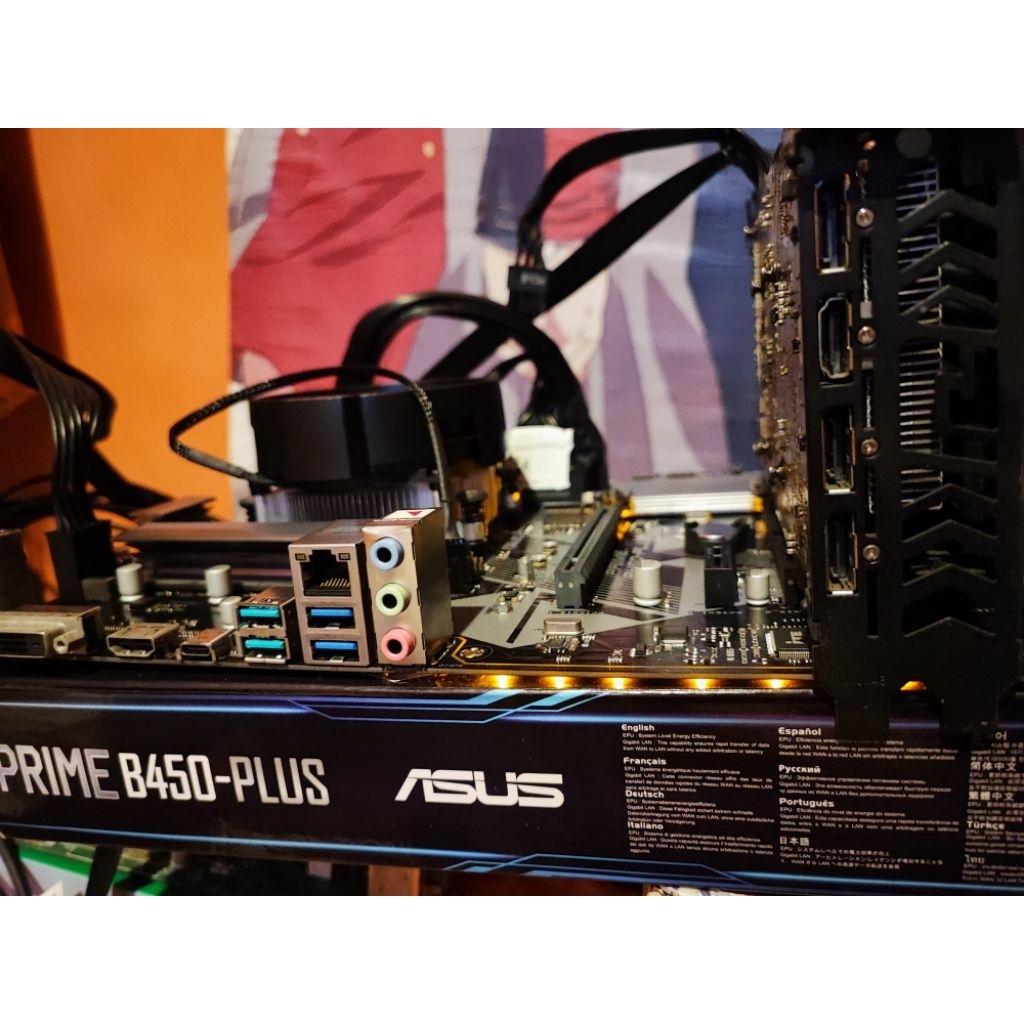 Motherboard asus prime B450 plus&Ram hyperx fury white 2x8 (16gb) ddr4