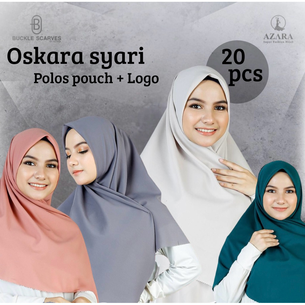 GROSIR 20 PCS HIJAB OSCARA SYARI LASER CUT / SEGI EMPAT VOAL SYARI LASER CUT AZARA