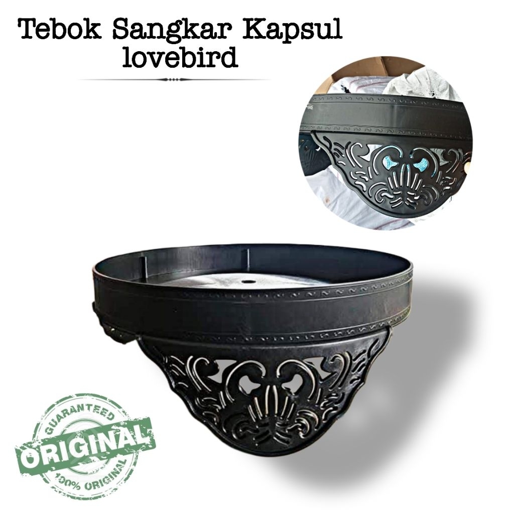 Tebok Sangkar lovebird motif ukir Diameter 33cm